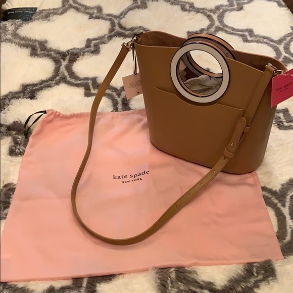 NWT Kate Spade Betty handbag tan & pink - Picture 4 of 7